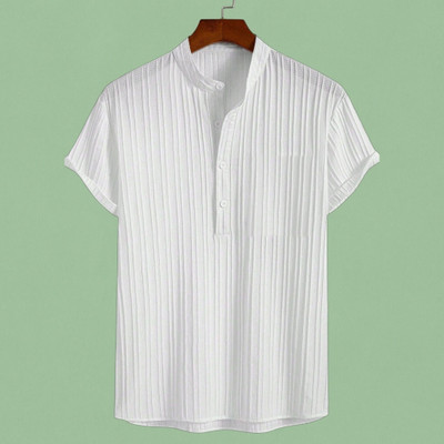Look Trendy Men Printed Straight Kurta(White)