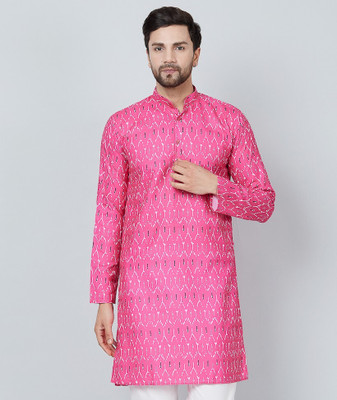 kaifoo Men Striped Straight Kurta(Multicolor)