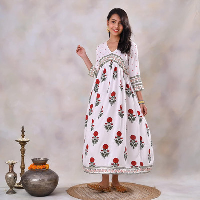 Etzin Anarkali Gown(White)