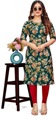 Kiaaa Women Printed A-line Kurta(Multicolor)