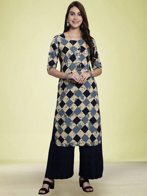 Moda Rapido Men Printed Straight Kurta(Multicolor)
