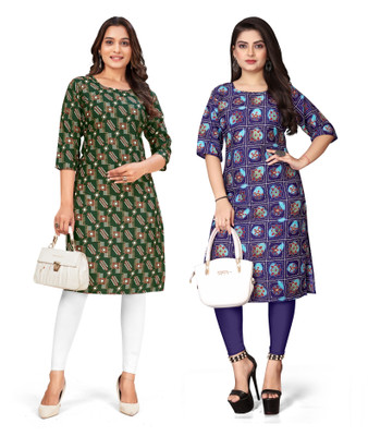 SUMITA SAREE Women Printed A-line Kurta(Multicolor)