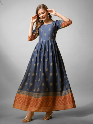 lashkari creation Anarkali Gown(Blue)