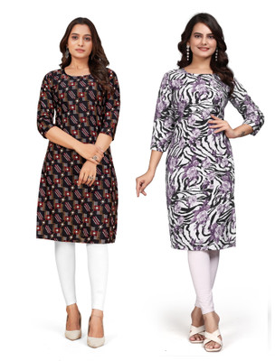 rajni rayon Women Printed A-line Kurta(Multicolor)