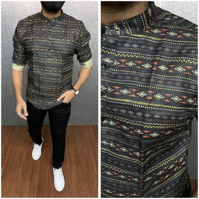 PROFISOL Men Printed Straight Kurta(Multicolor)