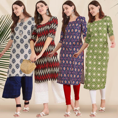 EthnicBasket Women Printed A-line Kurta(Multicolor)