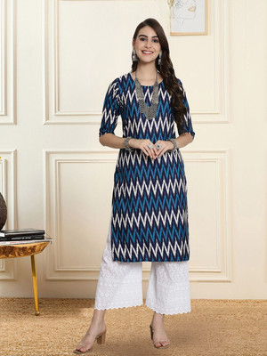 1 Stop Fashion Women Printed A-line Kurta(Multicolor)