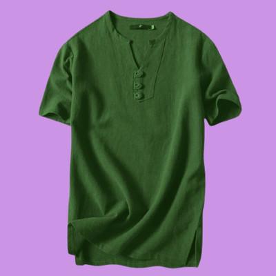 ZAKOD Men Solid Straight Kurta(Green)