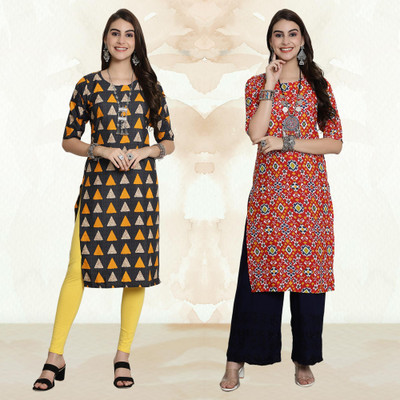 Moda Rapido Women Printed A-line Kurta(Multicolor)