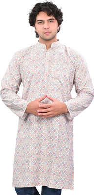 Kripto Katrox Men Printed A-line Kurta(Multicolor)