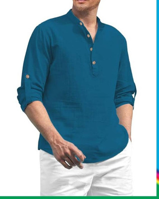 Locess Men Solid A-line Kurta(Multicolor)