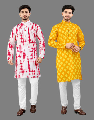 DHASU TRENDZ Men Printed Straight Kurta(Multicolor)