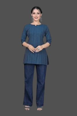 Rangrasiya Creation Casual Striped Women Dark Blue Top