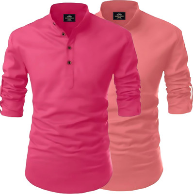 Fashion Marts Men Solid Straight Kurta(Multicolor)