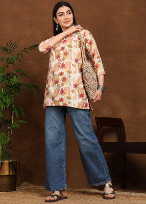 DSK STUDIO Casual Floral Print Women Multicolor Top