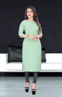 SHLOK CREATION HUB Women Applique A-line Kurta(Light Green)
