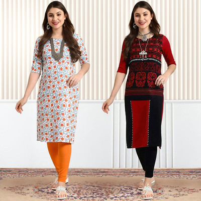 1 Stop Fashion Women Printed A-line Kurta(Multicolor)