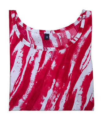 SANJUGARMENT Women Printed Straight Kurta(Red, White)
