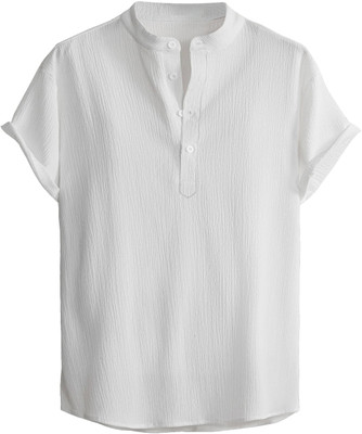 KAKIDO Men Solid Straight Kurta(White)