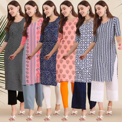 1 Stop Fashion Women Printed A-line Kurta(Multicolor)
