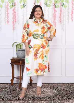 Flavia Creation Women Printed A-line Kurta(Multicolor)