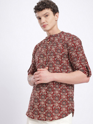 Anouk Rustic Men Printed Straight Kurta(Multicolor)