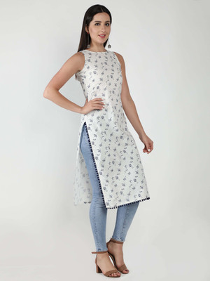 KAALAXI Women Printed Straight Kurta(Multicolor)