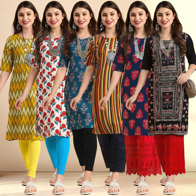 1 Stop Fashion Women Printed A-line Kurta(Multicolor)