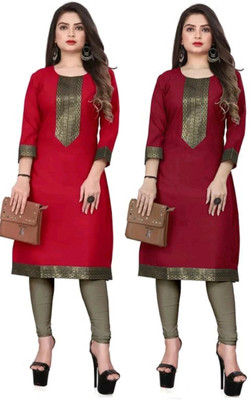 AAI MOGAL Women Chikan Embroidery Straight Kurta(Multicolor)
