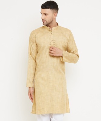 ARMAAN ETHNIC Men Self Design Straight Kurta(Beige)