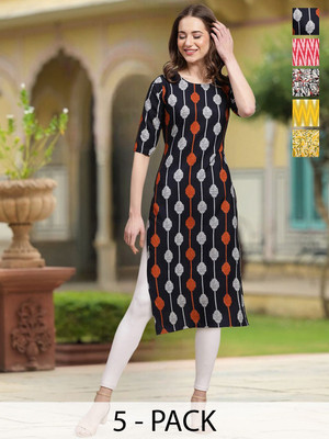 Moda Rapido Women Printed A-line Kurta(Multicolor)