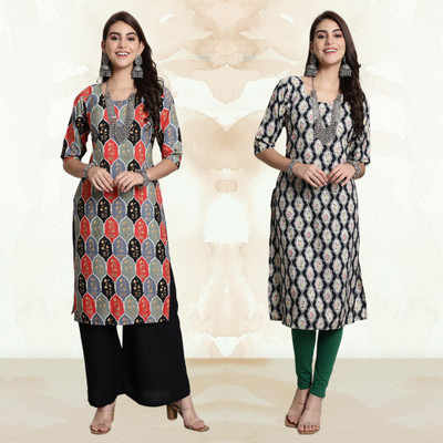 Moda Rapido Women Printed A-line Kurta(Multicolor)