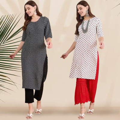 EthnicBasket Women Printed A-line Kurta(Multicolor)