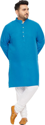 bigbanana Men Solid Straight Kurta(Light Blue)