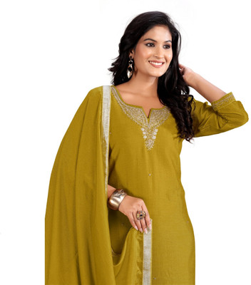 Feny Art Self Design Kurta, Trouser/Pant & Dupatta Set