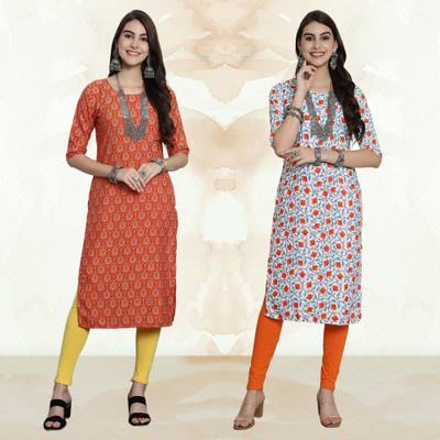 Moda Rapido Women Printed A-line Kurta(Multicolor)