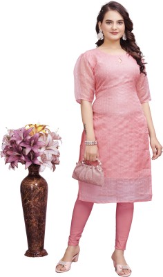 SHITAL TEXTILE Women Embroidered Ethnic Dress Kurta(Pink)