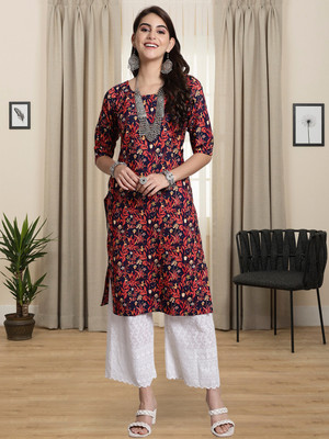 1 Stop Fashion Women Printed A-line Kurta(Multicolor)