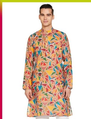 Wellxss Men Printed Straight Kurta(Multicolor)