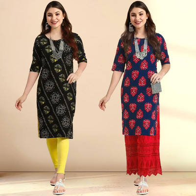 EthnicBasket Women Printed A-line Kurta(Multicolor)