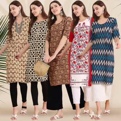 EthnicBasket Women Printed A-line Kurta(Multicolor)