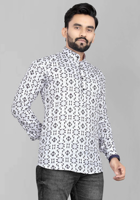 Varidashi Men Printed A-line Kurta(Maroon)