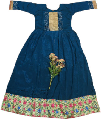 ANNAMALAIYAR TEX Women Solid Anarkali Kurta(Blue)