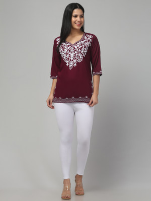 ASAD GARMENTS Women Printed A-line Kurta(Purple)