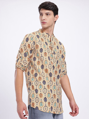 Anouk Rustic Men Printed Straight Kurta(Multicolor)