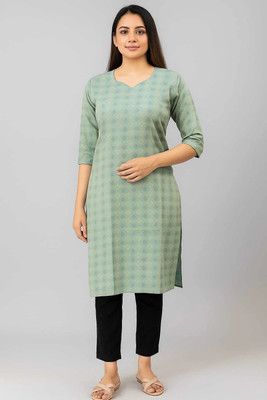 FASHIONTARA Women Printed Ethnic Dress Kurta(Green)