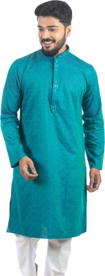 sultan apparels pvt ltd Men Embroidered Flared Kurta(Light Green)