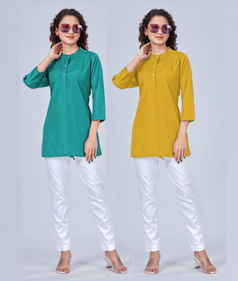 SPGR Women Solid Straight Kurta(Multicolor)