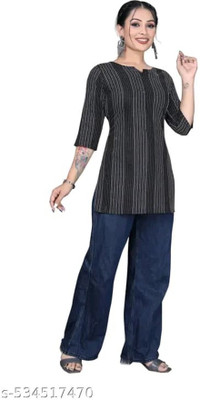 HouseOfCommon Women Solid Straight Kurta(Green)