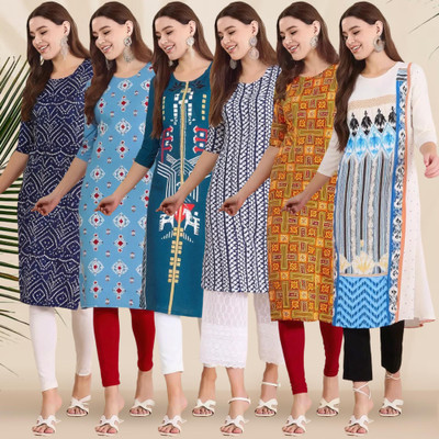 EthnicBasket Women Printed A-line Kurta(Multicolor)